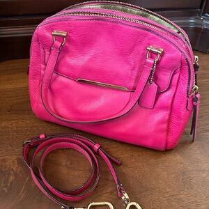 Pink Leather Coach Handbag